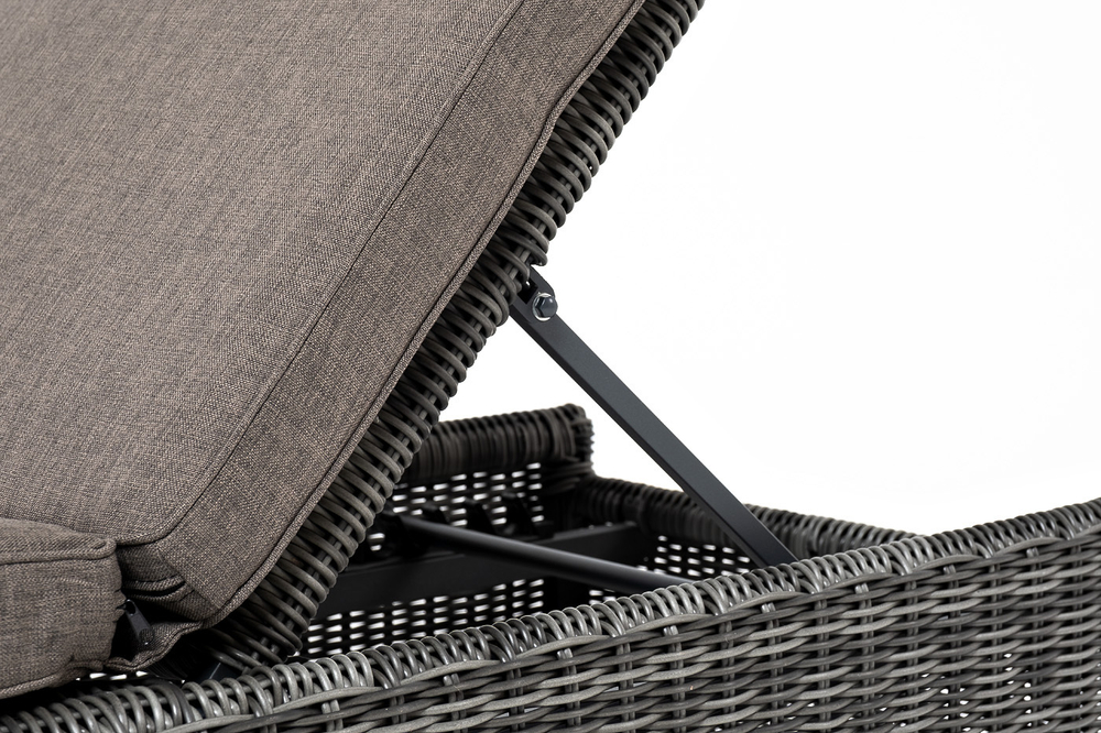 "Рим" шезлонг с подушкой, цвет графит