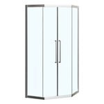 Душевое ограждение Azario OSAKA 900х900х1950 две сдвижные двери, прозрачное стекло 5 мм, профиль хром (AZ-092K2-90-CH-CL)