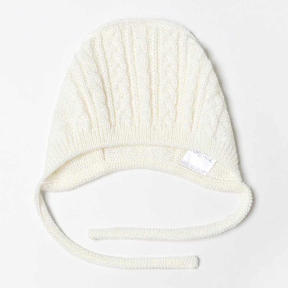 Шапка детская "МиМиМи", цвет молочный, 1-3 мес 4569701 (Уси-Пуси)