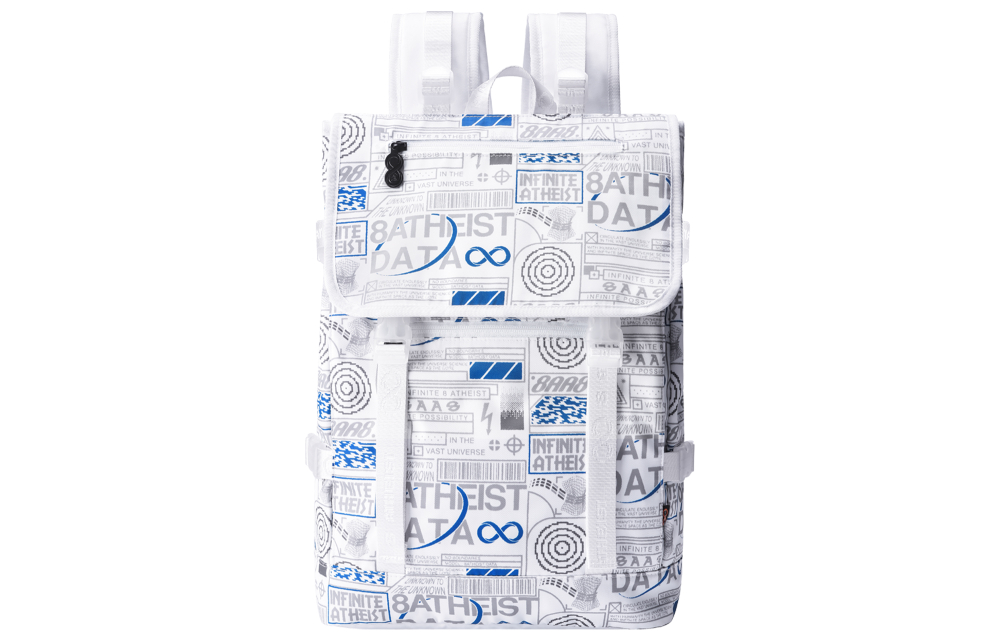 8atheist Polyester Students Backpack Regular Unisex Starry White