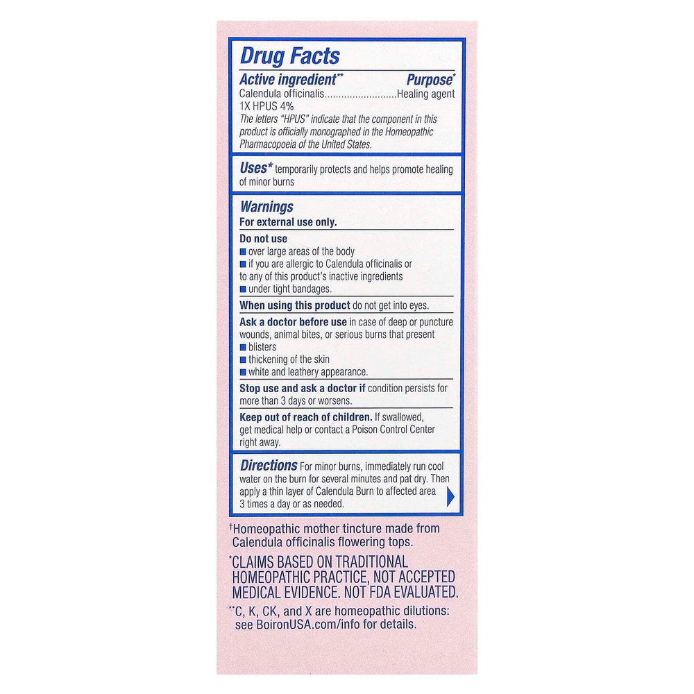Boiron, Мазь от ожогов календулы, 30 г (1 унция)