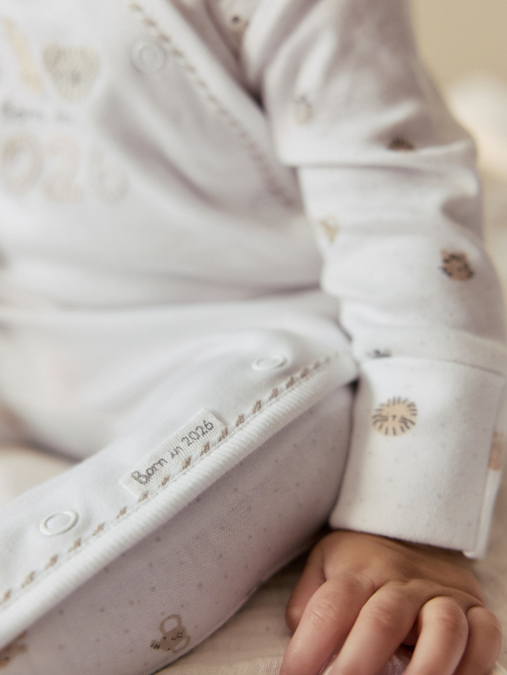 Комбинезон / Cлип и шапочка в комплекте для малышей Next W70-131, Белый