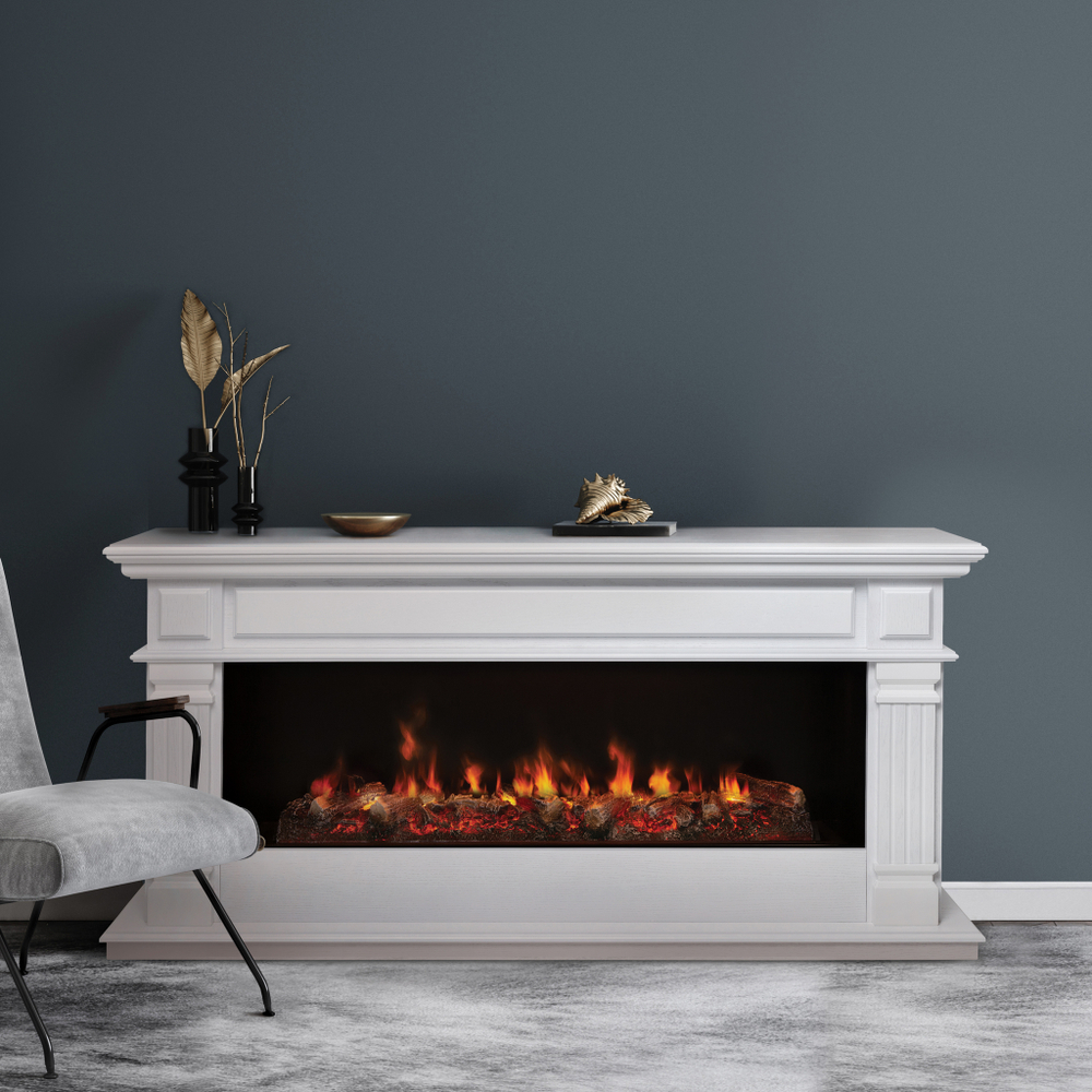 Каминокомплект Real Flame Islandia CST1000 WT с очагом 3D Cassette 1000