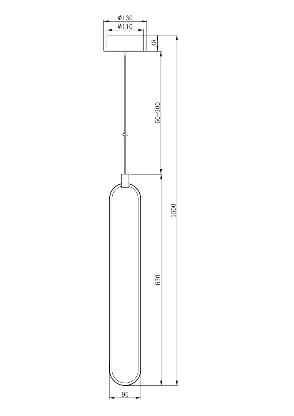 Подвесной светодиодный светильник Maytoni Chain MOD017PL-L13N