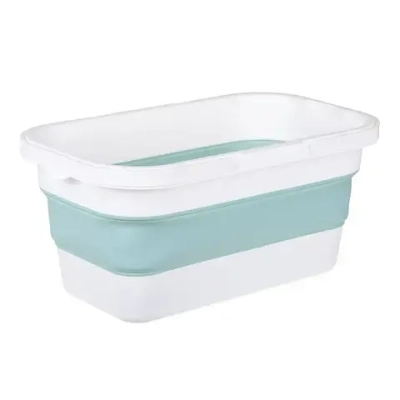 Ведро ФЛЕКС 16л прямоугольное складное Морская волна