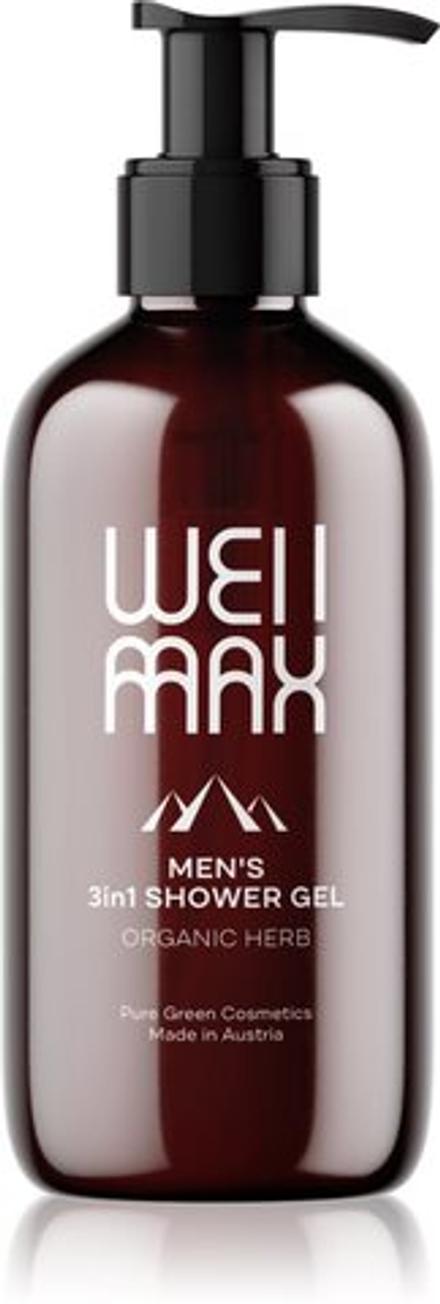 WellMax Men's Shower Gel 3in1 - гель для душа для мужчин 3 в 1 /   250  ml  / GTIN 8594190024066