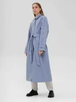Плащ FOS Длинный Женский Голубой