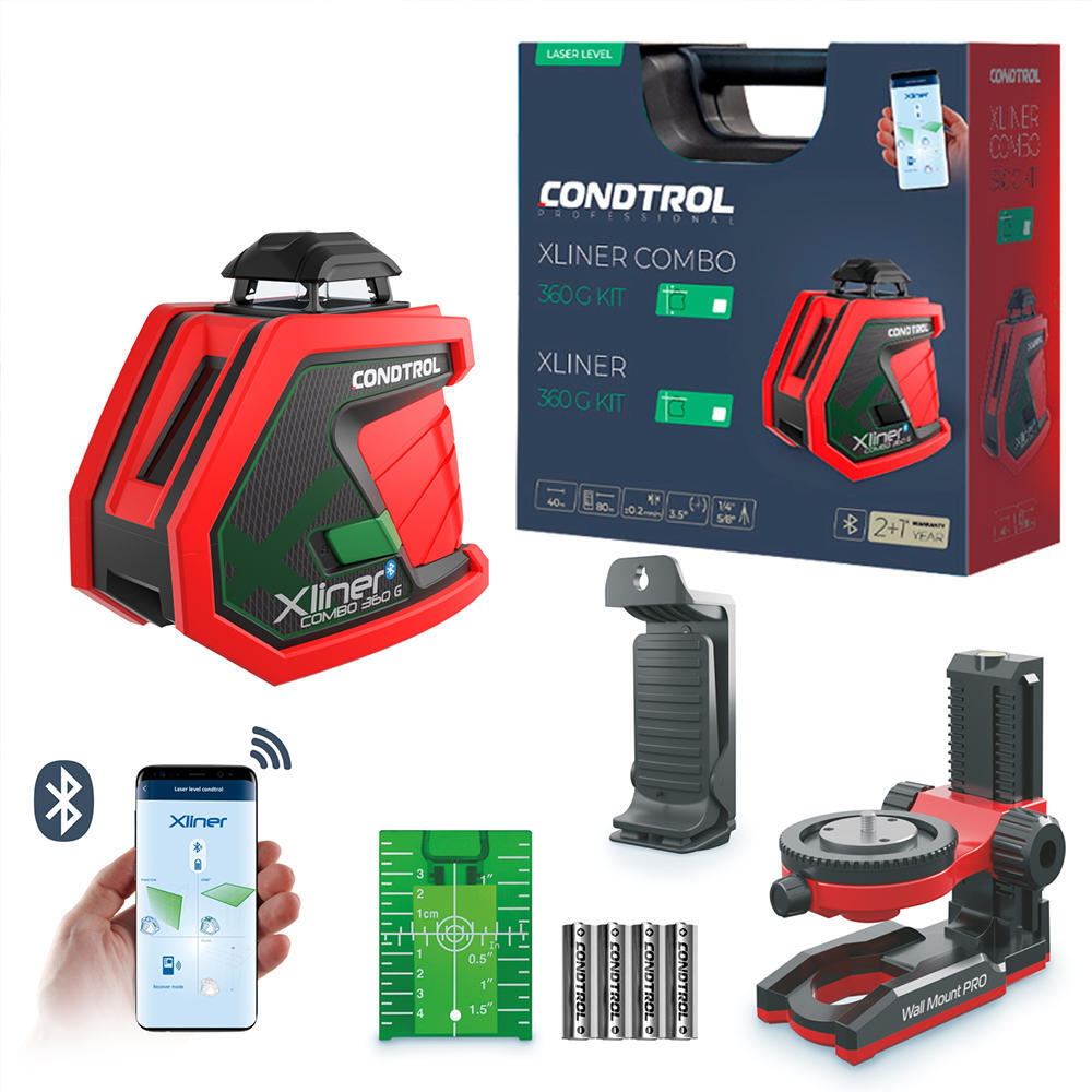 Лазерный уровень CONDTROL Xliner Combo 360G Kit 1-2-412
