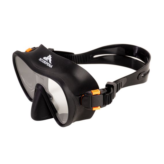 Маска Scorpena N3 безрамная черная