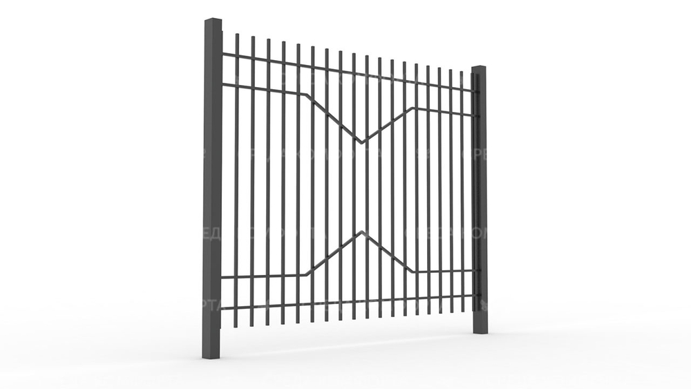 Забор из профильной трубы ZBR0151