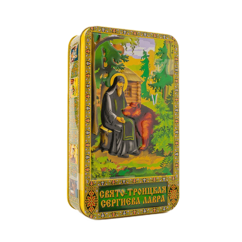 Подарочная шкатулка "СЕРГИЙ РАДОНЕЖСКИЙ И МЕДВЕДЬ" 60 г.