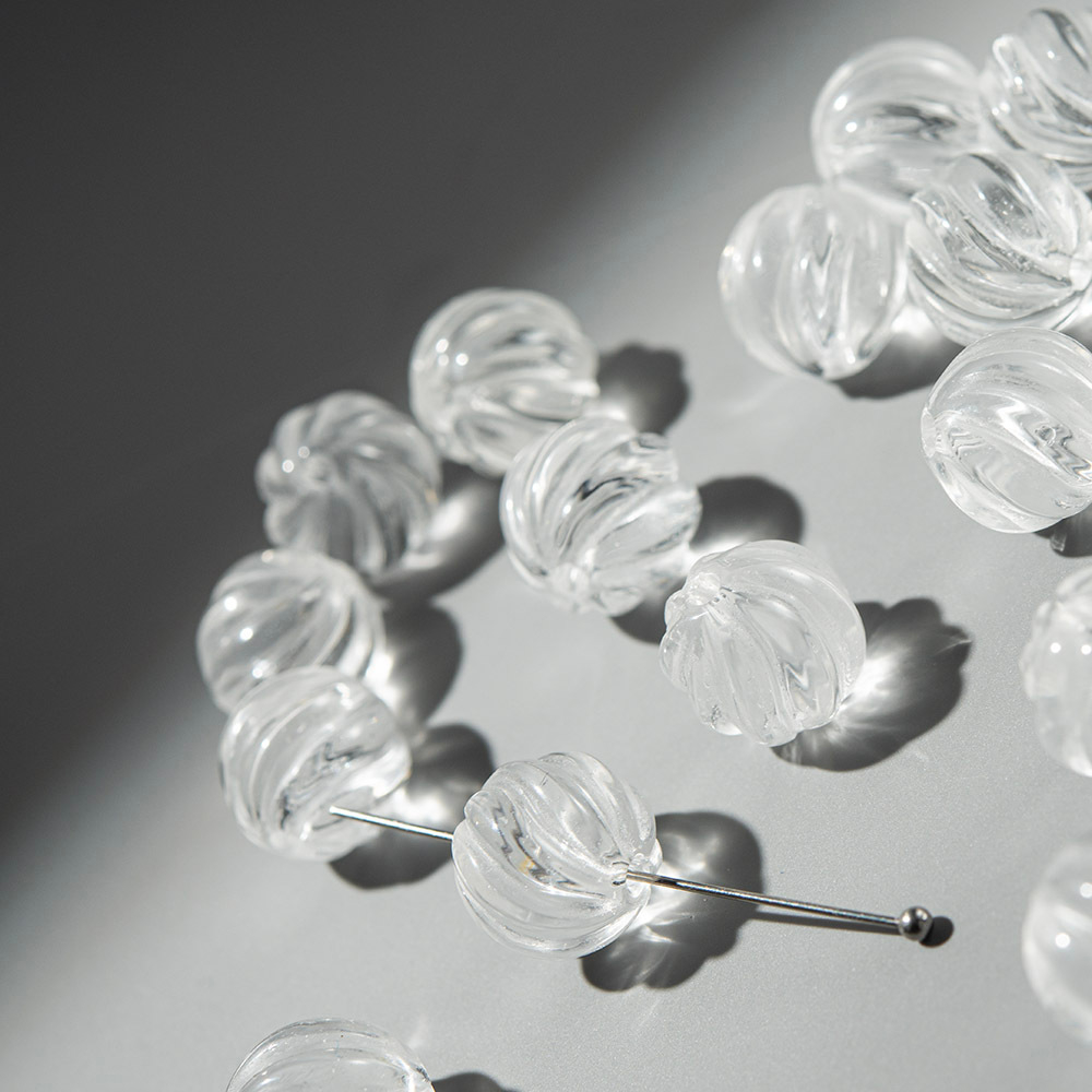 Бусина-разделитель из натурального горного хрусталя, 12мм