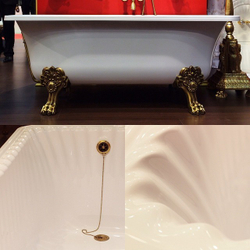 Ванна Migliore Olivia 24633 174x83xH66 см. белая, на лапах "Migliore" золотые