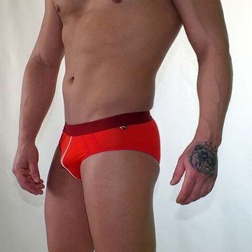 Трусы мужские брифы красные Van Baam VB-411-AN011