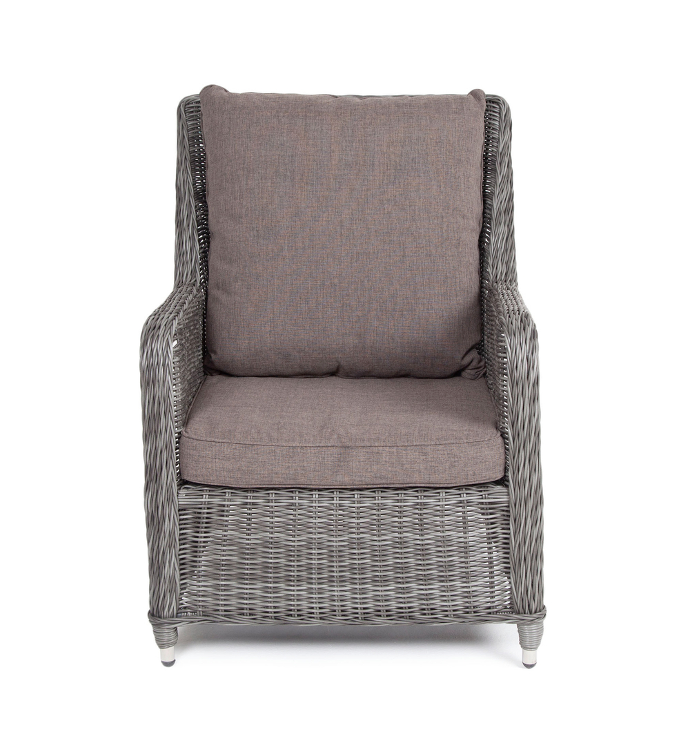 "Гляссе" кресло плетеное из искусственного ротанга, цвет графит