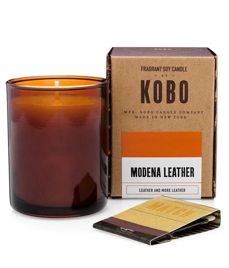 Modena Leather, свеча Woodblock, Kobo Candles