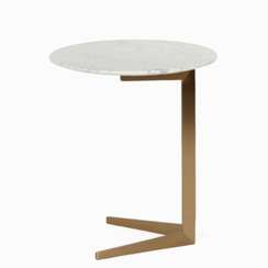 Кофейный стол Gravita Ø38х52 см, мрамор, сталь