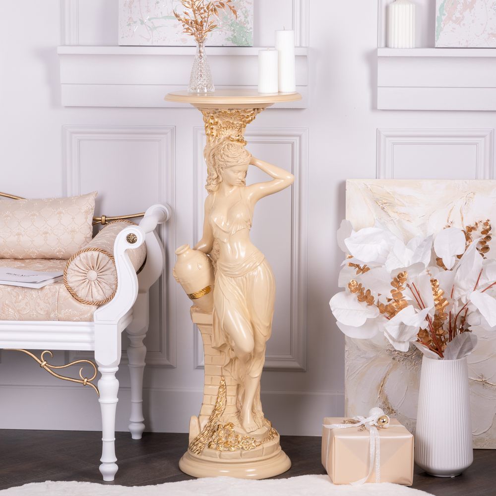 Подставка декоративная Девушка с кувшином Айвори