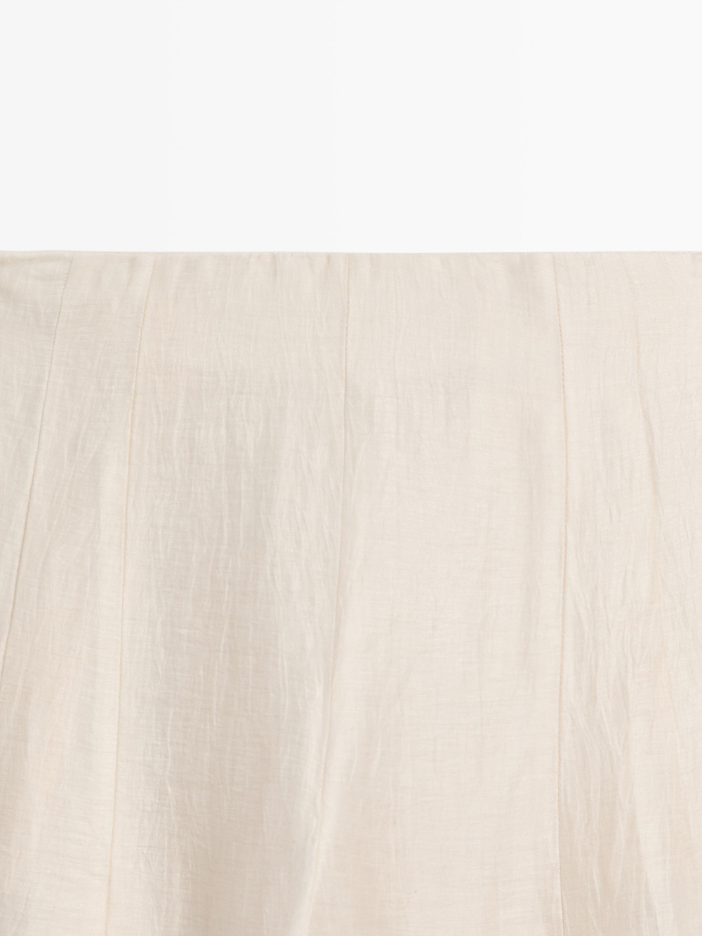 Massimo Dutti Брюки-саруэль из льняной смеси, бежевый