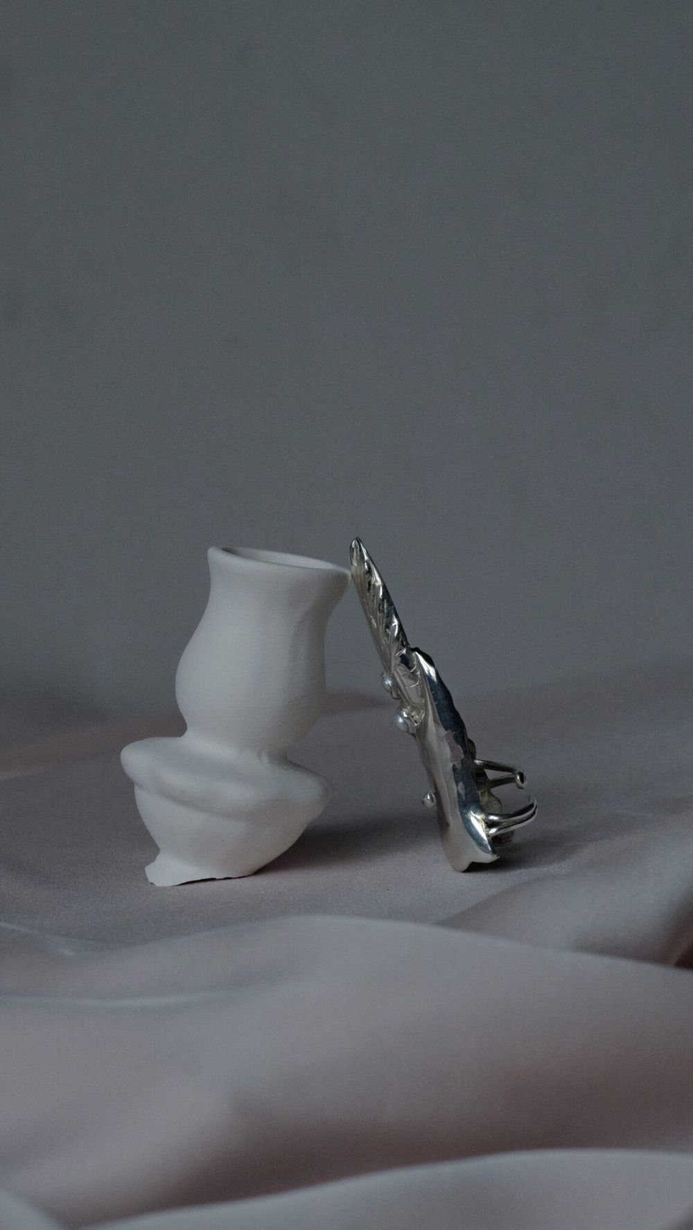 Кольцо палец с жемчугом