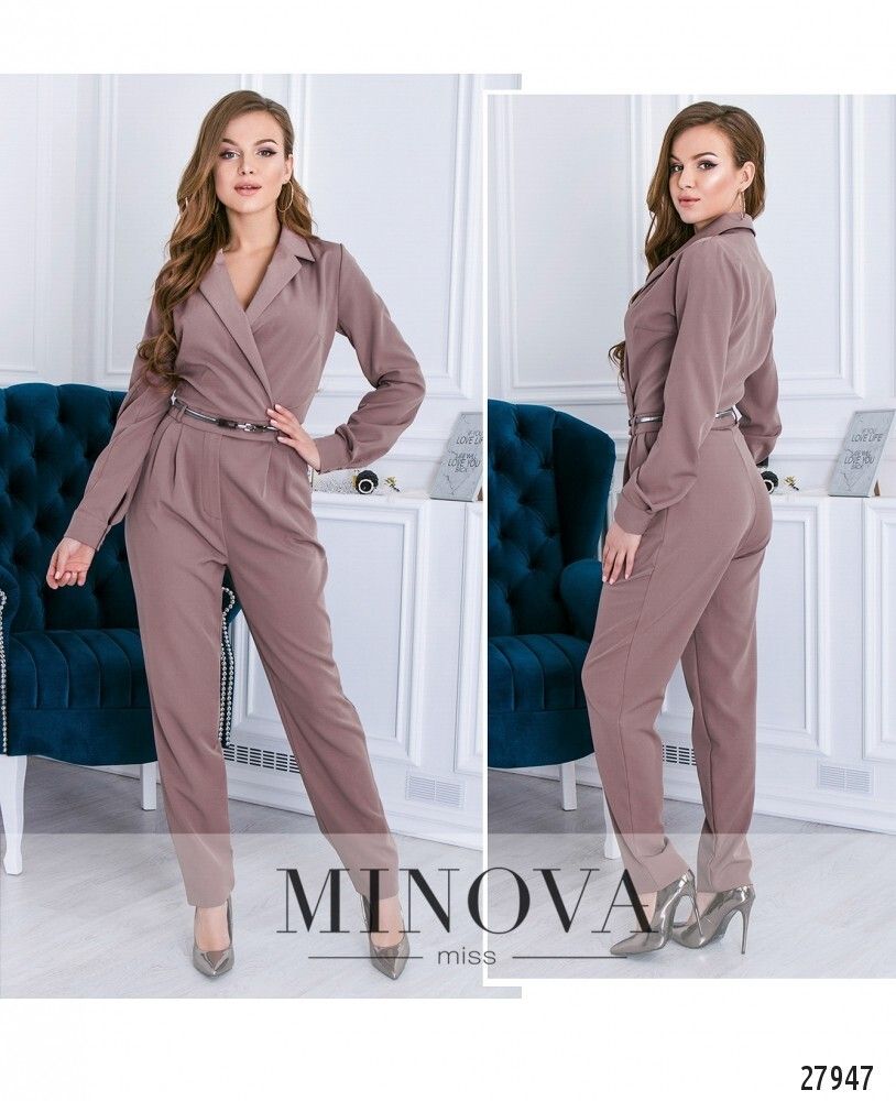 Комбинезон 4002-кофейно-лавандовый Minova