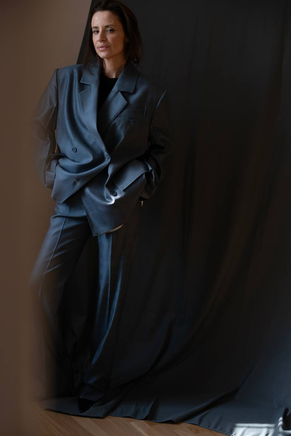 Брюки из шелка Ray Jeans Blue