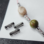 Бусина сталь, трубочка легкая ажурная, р-р 12×4мм, штучно