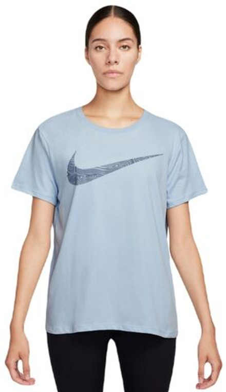 Женская теннисная футболка Nike Slam Dri-Fit Swoosh Top - light armory blue