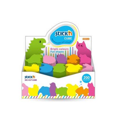 Блок бумаги с л/к 200 л. Stick`n ассорти "животные" 21791