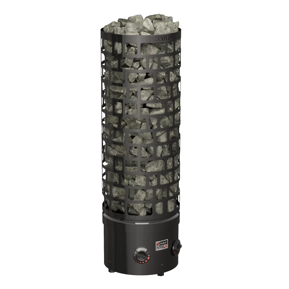 SAWO Электрическая печь Aries напольная, с пультом, 9,0 кВт, черная, артикул ARI3-90NB-BL-P-C