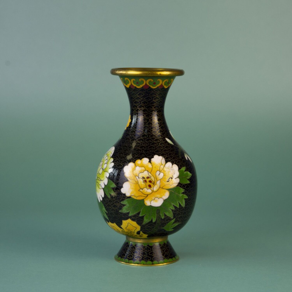 Винтажные парные вазы Клуазоне