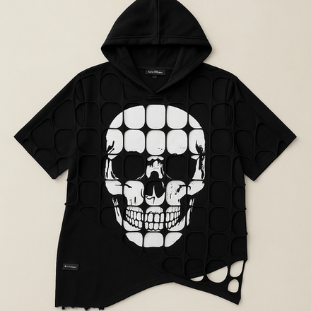 Футболка Skull с капюшоном и черепом