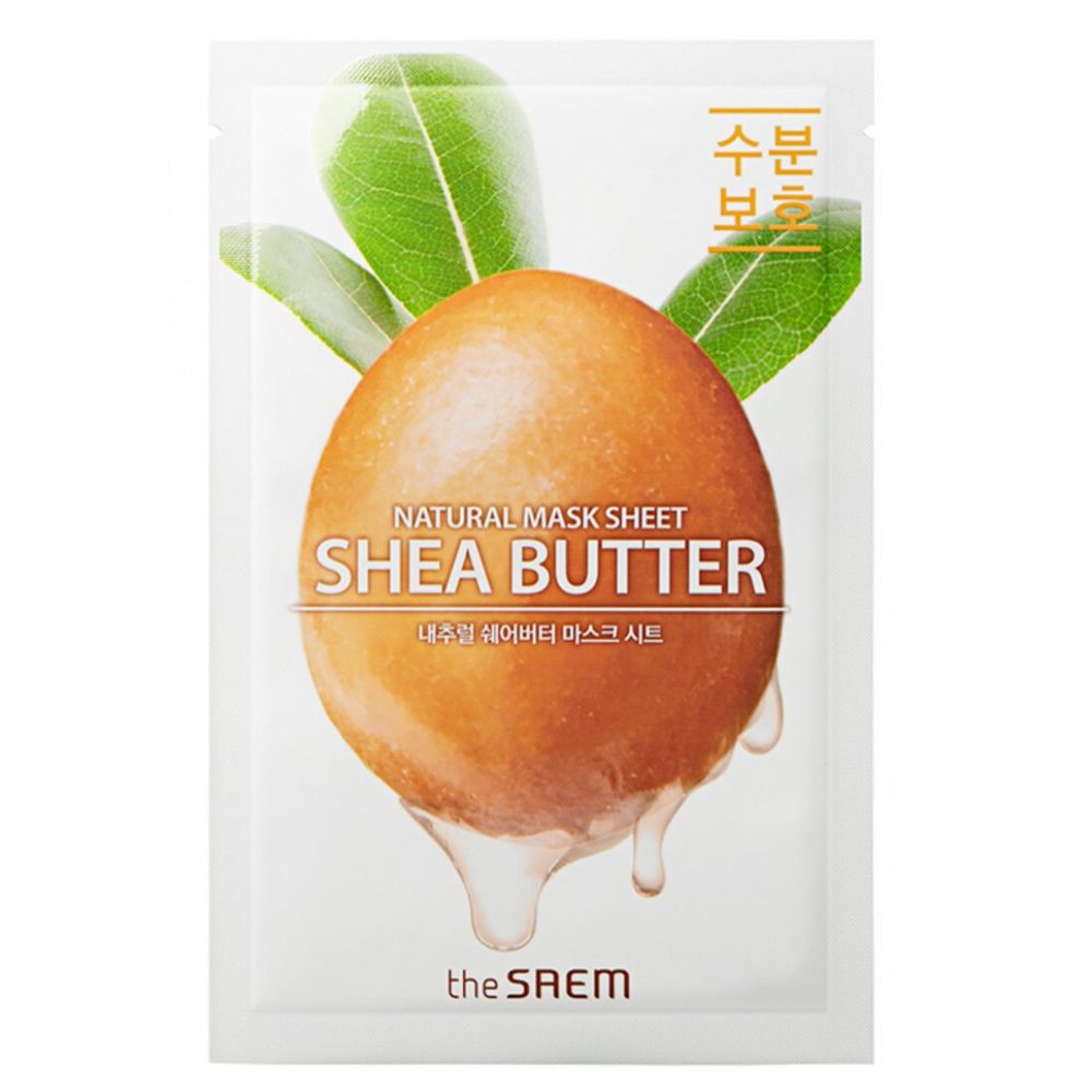 The Saem Natural Shea Butter Mask Sheet - Маска тканевая с экстрактом масла ши, 21 мл