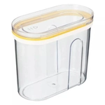 Емкость для сыпучих продуктов с крышкой (слайдером) 1л, Желтый