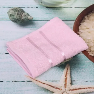 Полотенце махровое 30*30см «LUNA» цвет светло-розовый 10100 плотность 360гр/м2