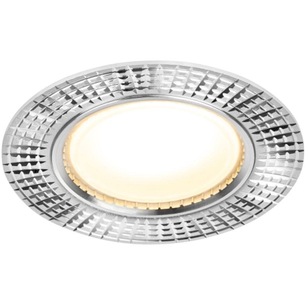 Встраиваемый светильник алюминиевый ЭРА KL32 AL/SL/1 MR16 12V 50W серебро | Алюминиевые встраиваемые светильники