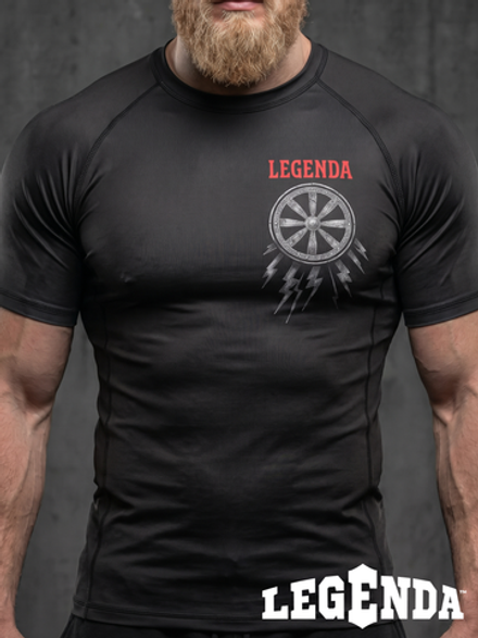 Рашгард с коротким рукавом LEGENDA Коловрат черный