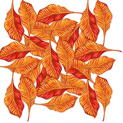 Листья жёлтые узор