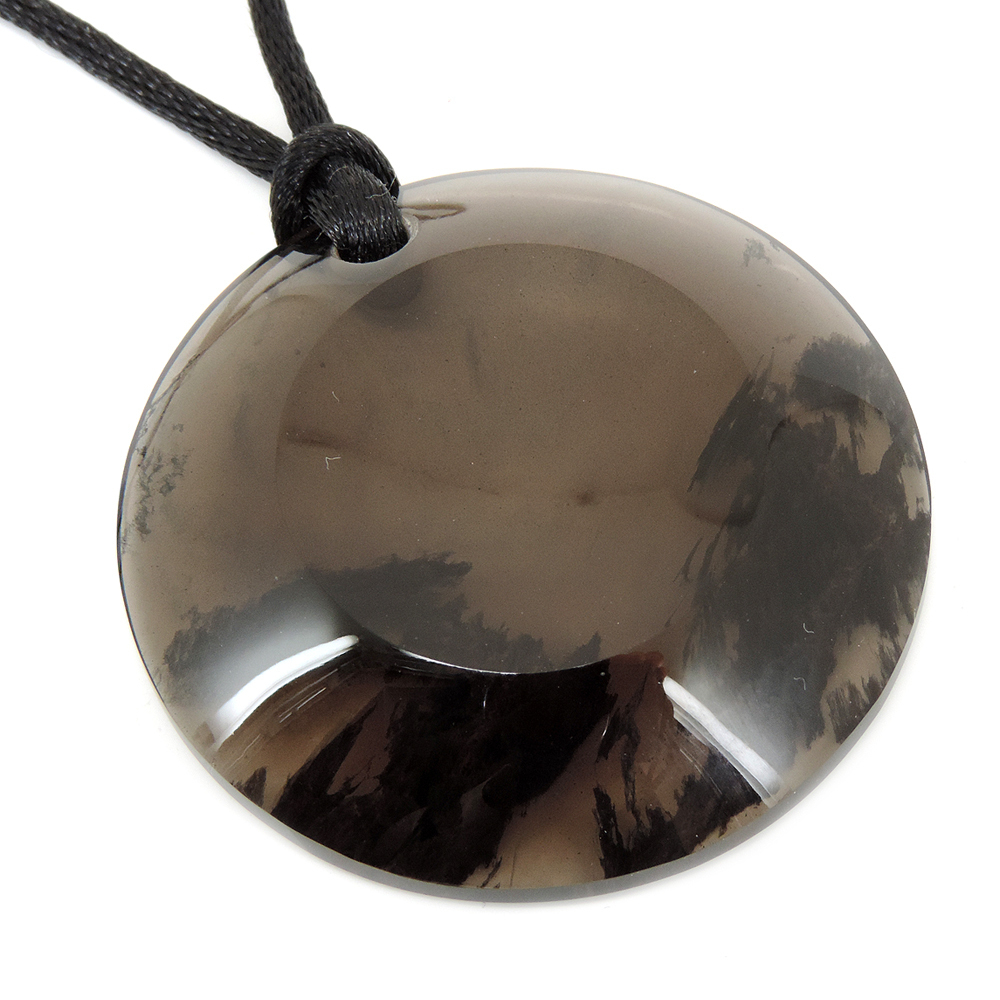 Кулон "Кратер" обсидиан прозрачный асс.