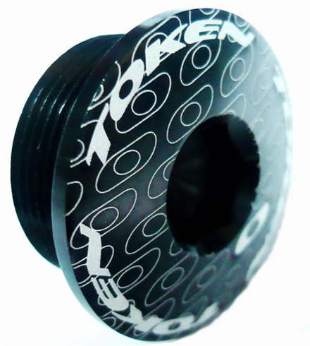 Прижимной болт TOKEN TK-B2009 М20чёрный, на левый шатун Shimano Deore, SLX, XT,  алюм.