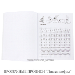 ПРОЗРАЧНЫЕ ПРОПИСИ «Пишем цифры». Рабочая тетрадь