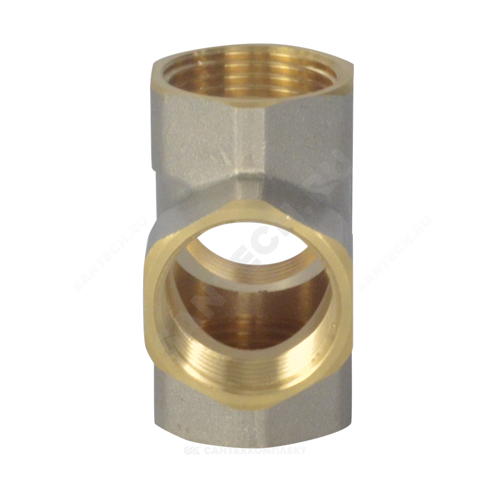 Крест латунь никель Ду 20 (3/4") ВР/ВР 9011 ГОСТ 32585-2013 Aquasfera 9011-02