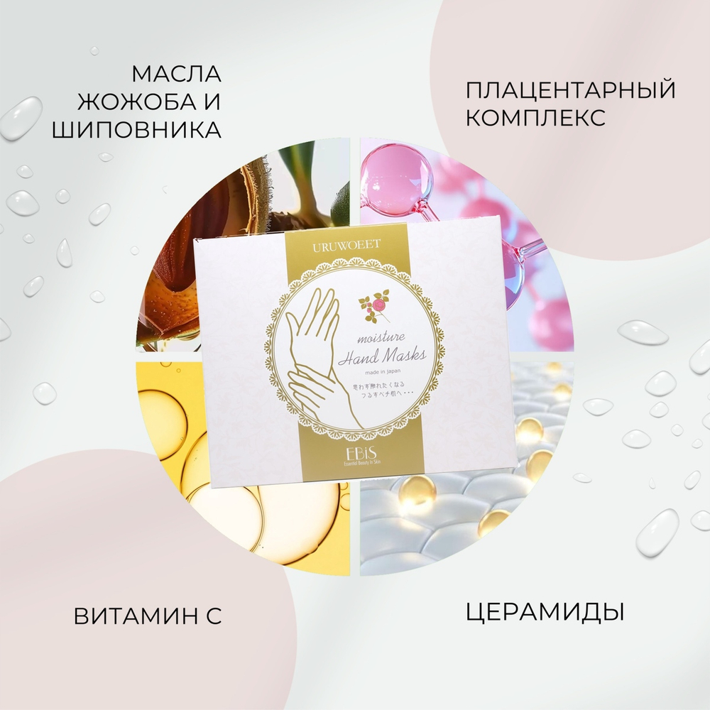 Маска-перчатки для рук Ebis Moisture Hand Masks