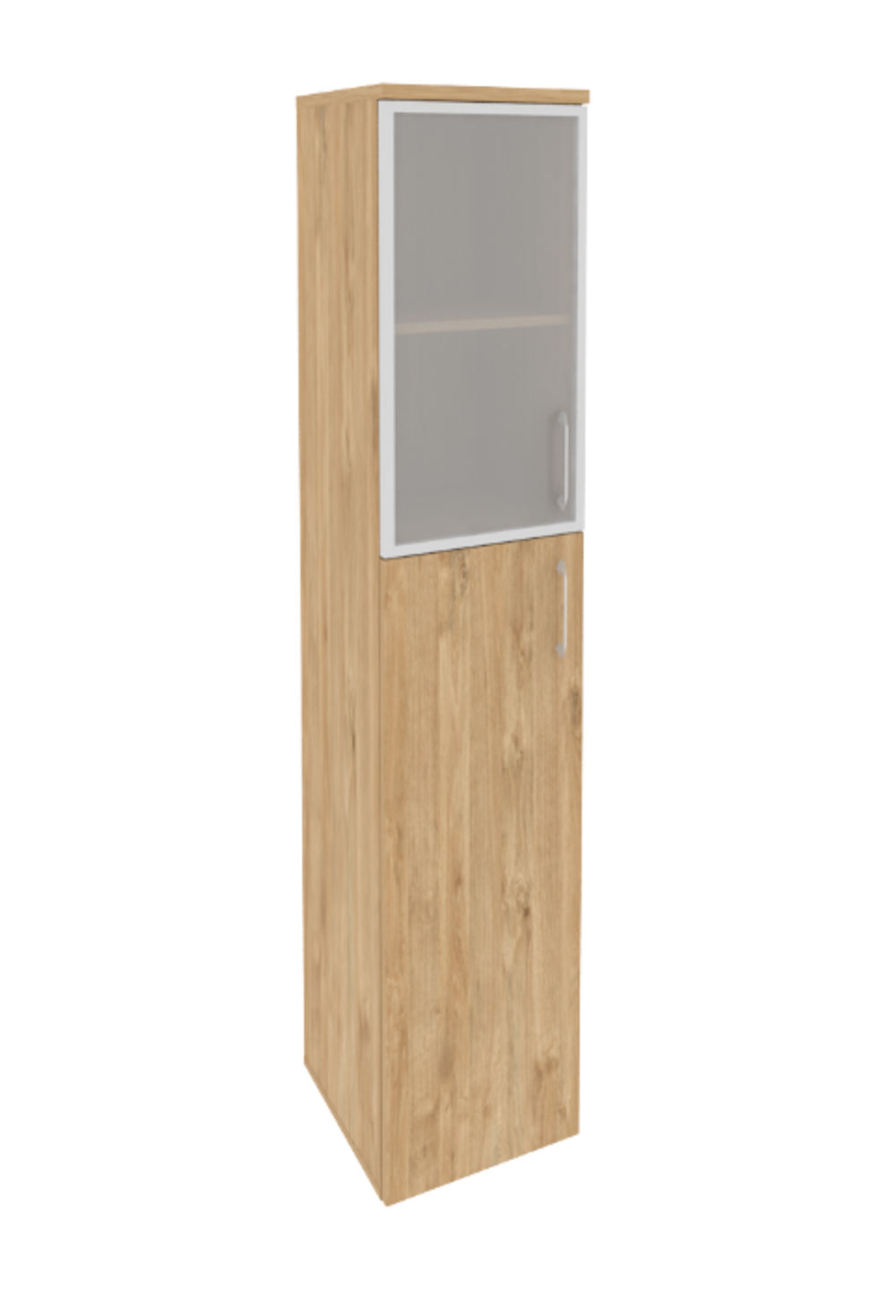 Шкаф-пенал с высокой дверью и стеклом в раме Onix