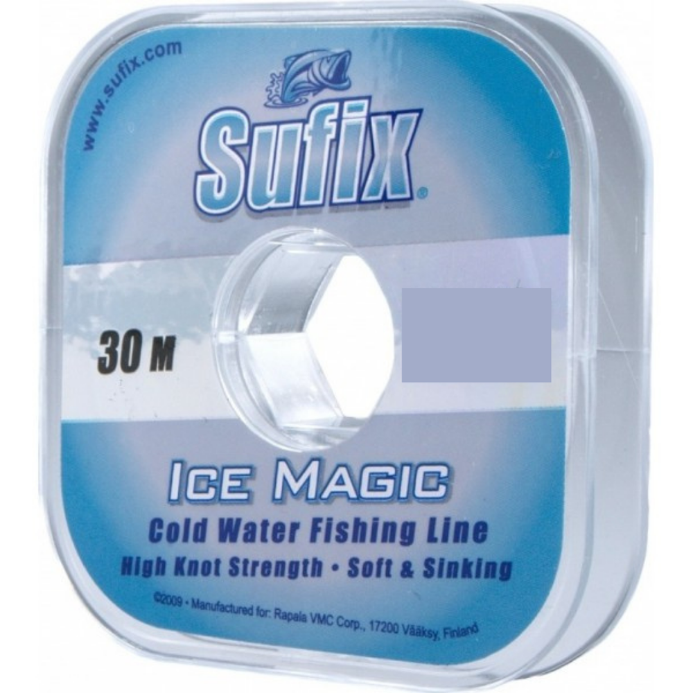Леска монофильная SUFIX Ice Magic прозрачная 30 м, 0,095 мм, 1,0 кг