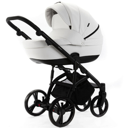 Детская коляска Adamex Lanti Deluxe 2 в 1 LN-SA1 (БЕЛАЯ КОЖА)