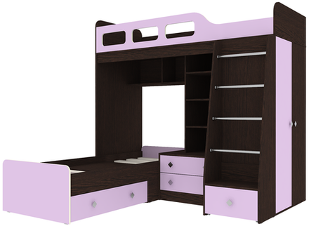 Двухъярусная кровать КарИВи Астра 4 Венге Ирис