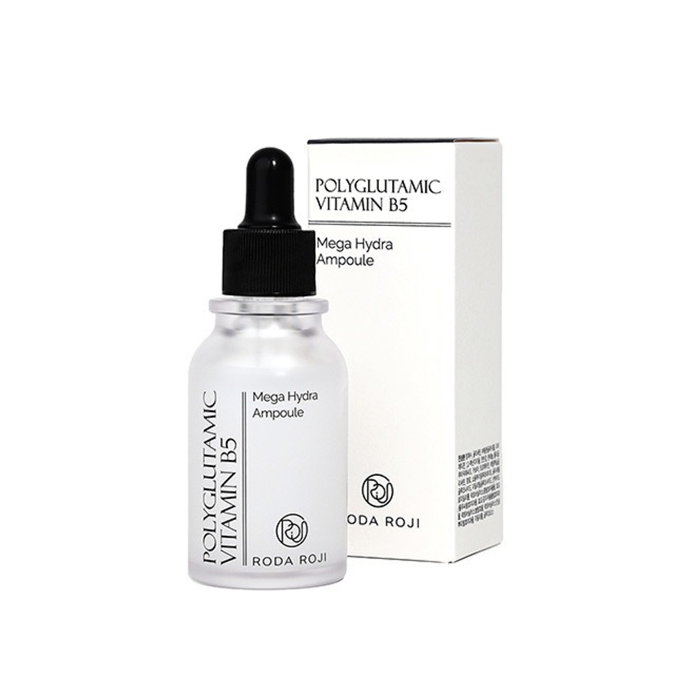[Rodaroji] Polyglutamic Vitamin B5 Mega Hydra Ampoule - Интенсивная увлажняющая сыворотка, 30 мл