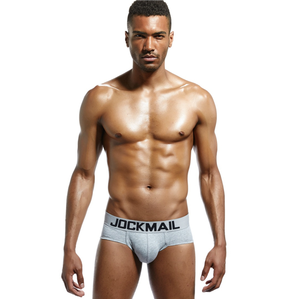 Мужские трусы брифы серые JOCKMAIL JM2023-3