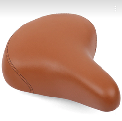 Седло комфортное 240*210мм, с пружинами, коричневое VS 801 brown